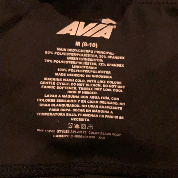 Black Avia leggings size 8-10 - Picture 4 of 5